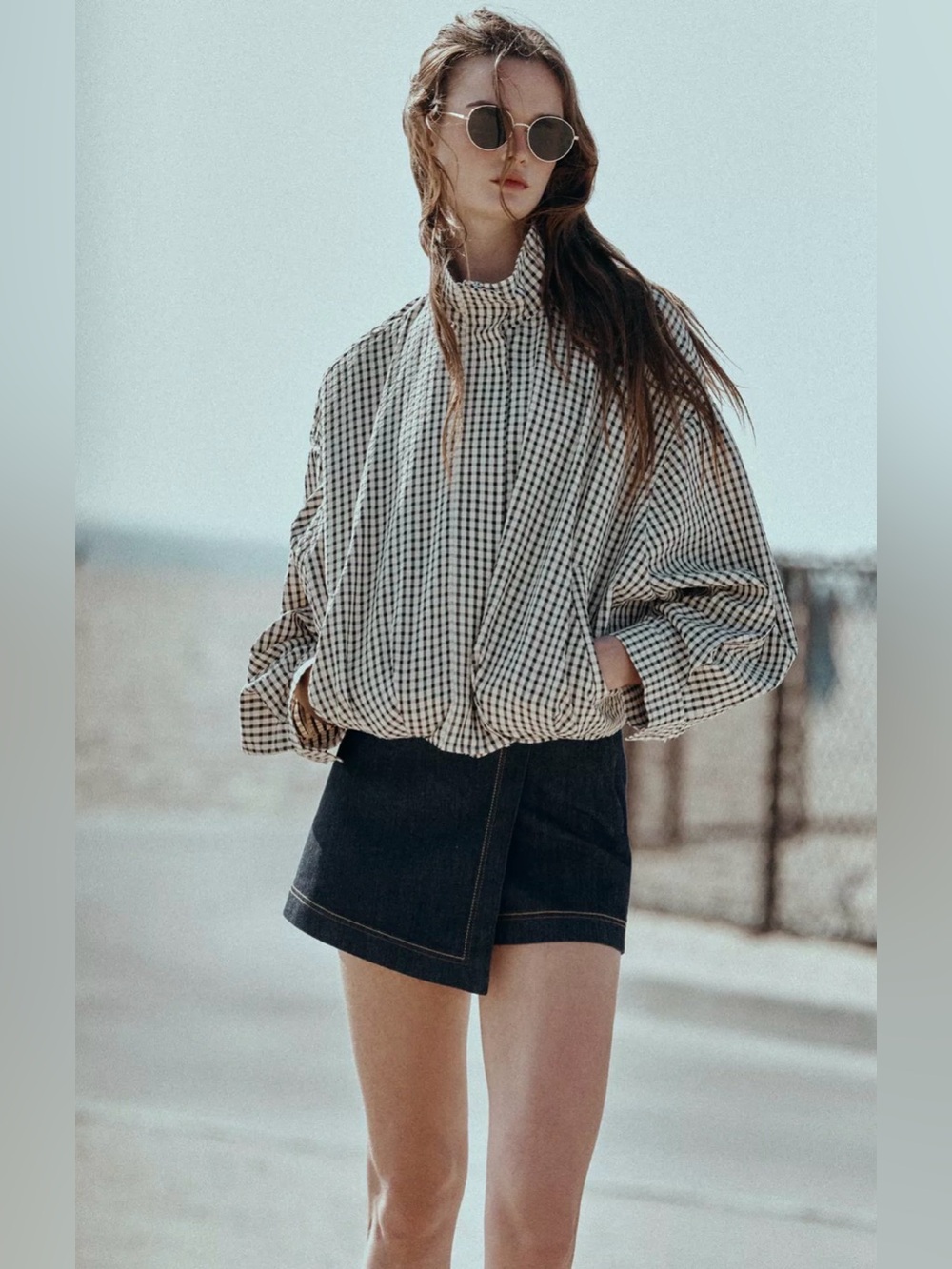 ZARA PLAID BOMBER JACKET 3046/210/093